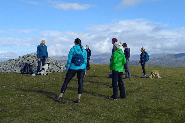Future Fixers Forum Networking walk at the cairn on Cunswick Scar